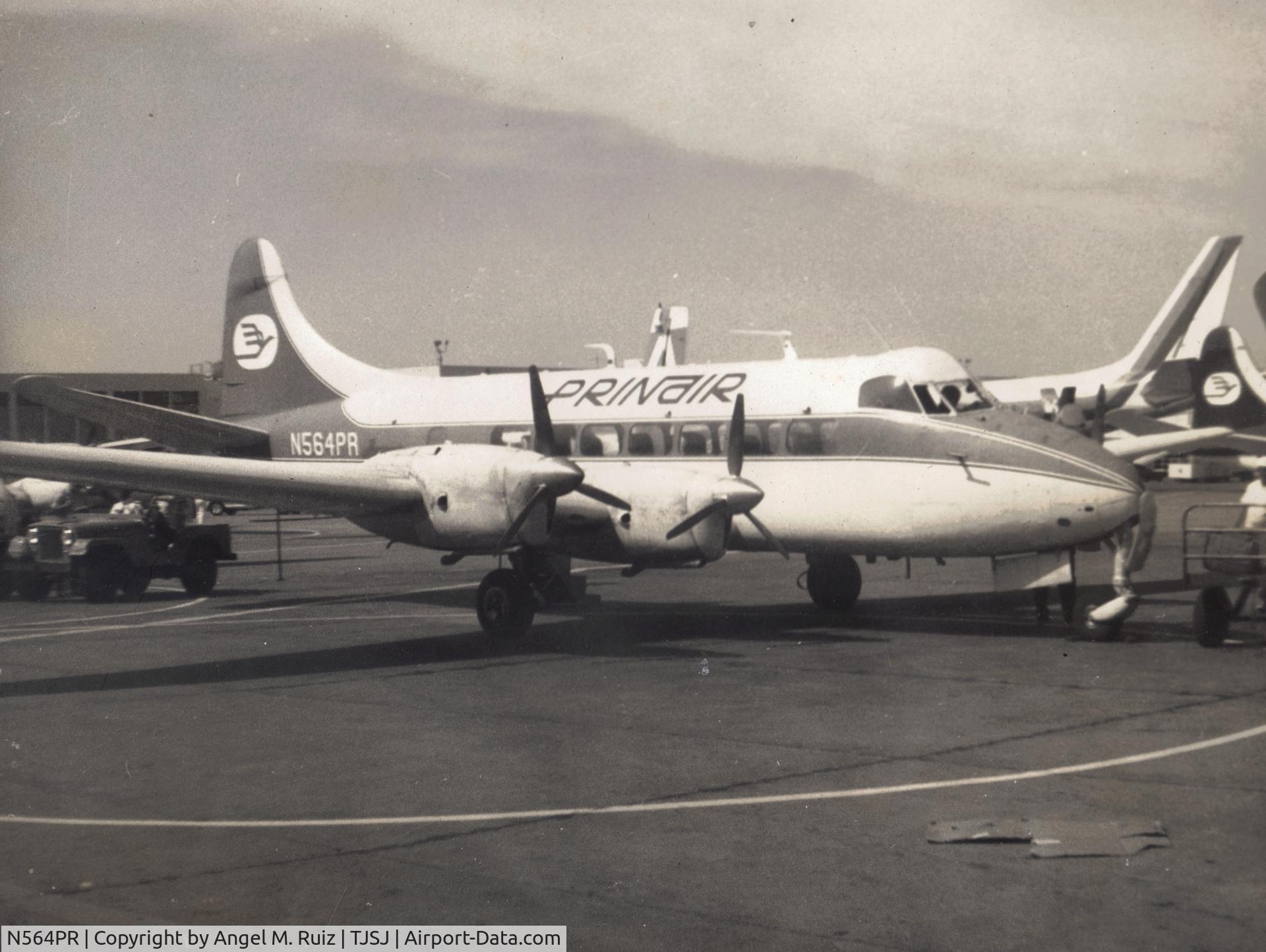 N564PR, 1956 De Havilland DH-114 Heron 2X C/N 14121, N564PR sitting at the ramp of PR International Airlines