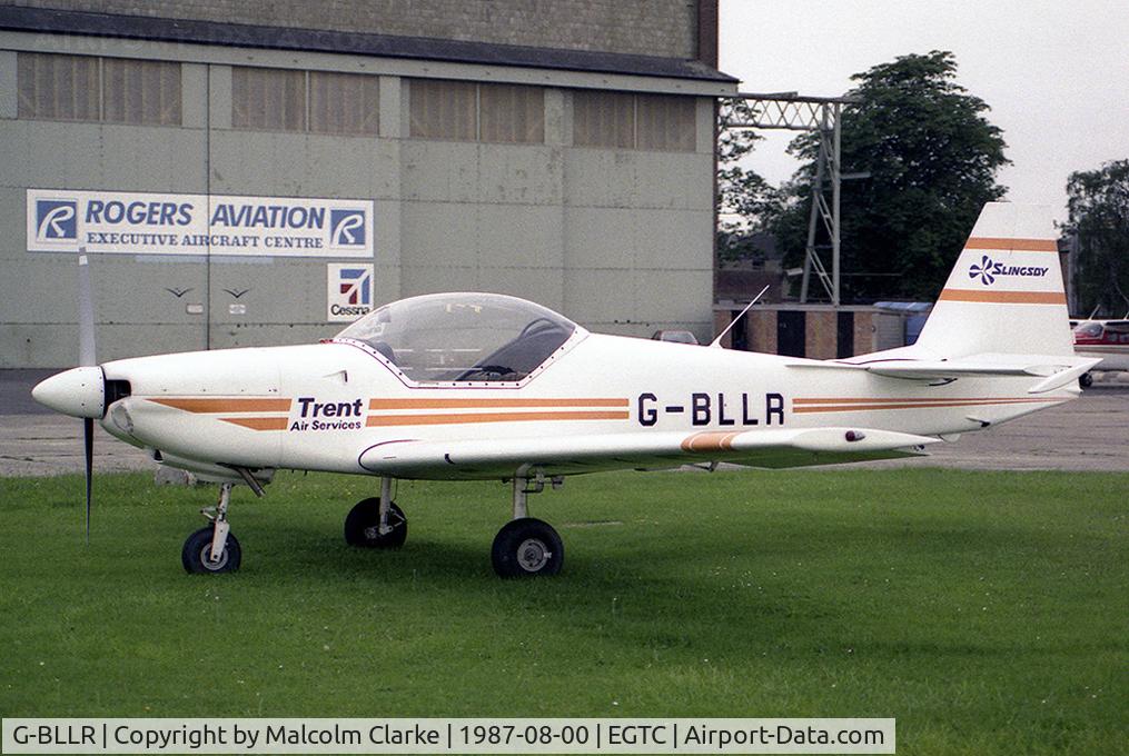 G-BLLR, 1984 Slingsby T-67B Firefly C/N 2011, Slingsby T-67B at Cranfield Airport in 1987.