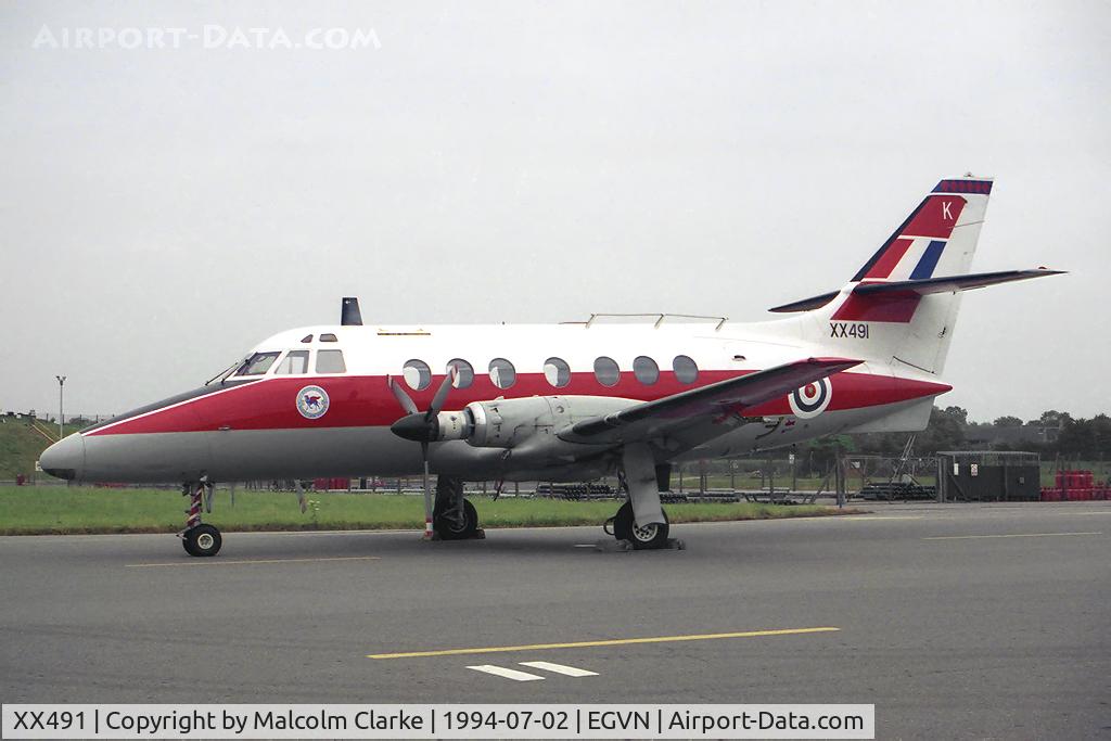 XX491, Scottish Aviation HP-137 Jetstream T.1 C/N 275, Scottish Aviation HP-137 Jetstream T1 from RAF No 6 FTS/45(R) Sqn, based at Finningley at RAF Brize Norton's Photocall 94.