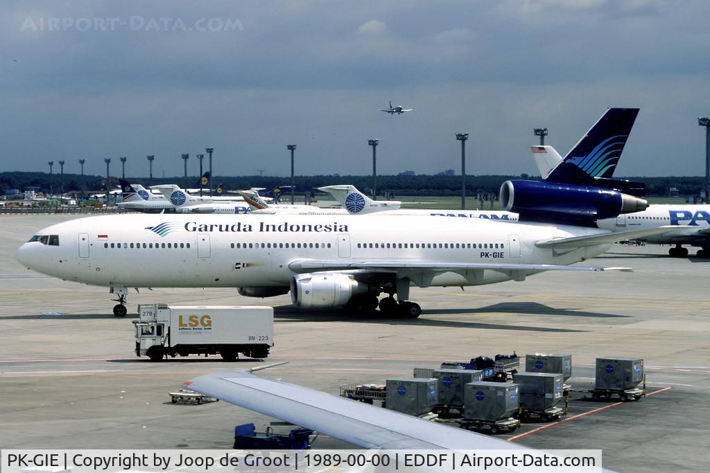 PK-GIE, 1979 Douglas DC-10-30 C/N 46685, This aircraft crashed in 1996 direct after take off.