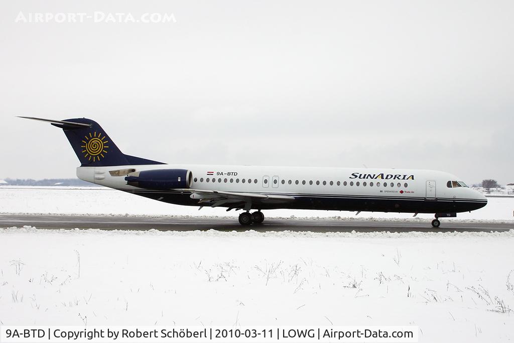 9A-BTD, 1992 Fokker 100 (F-28-0100) C/N 11407, 9A-BTD