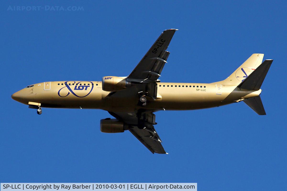SP-LLC, 1993 Boeing 737-45D C/N 27157, Taken on approach 3 miles out 27R London Heathrow Airport.