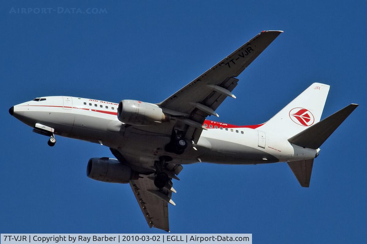 7T-VJR, 2002 Boeing 737-6D6 C/N 30545, Boeing 737-6D6 [30545] (Air Algerie) Home~G 02/03/2010. Taken on approach 3 miles out 27R London Heathrow Airport.