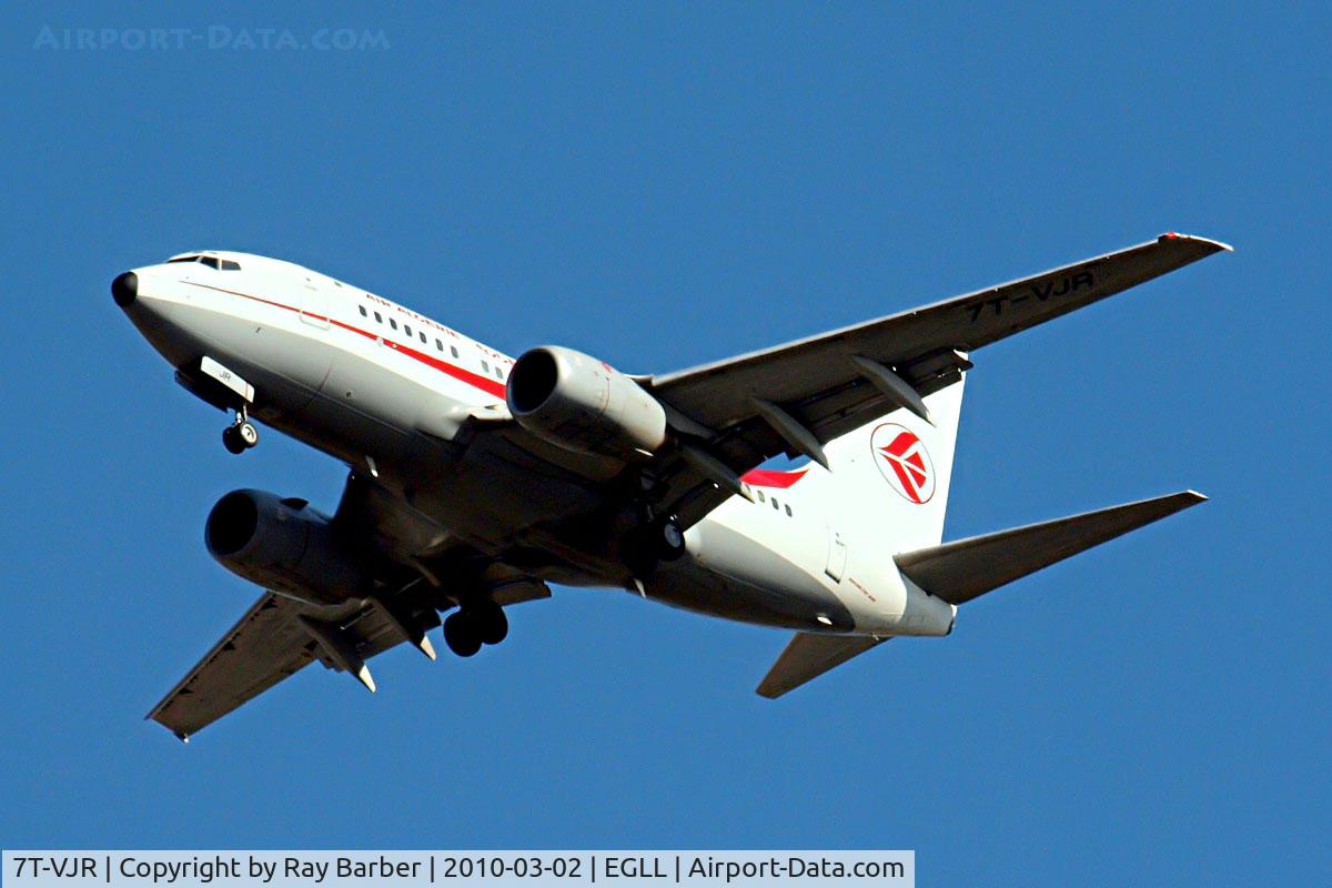7T-VJR, 2002 Boeing 737-6D6 C/N 30545, Boeing 737-6D6 [30545] (Air Algerie) Home~G 02/03/2010.  Taken on approach 3 miles out 27R London Heathrow Airport.