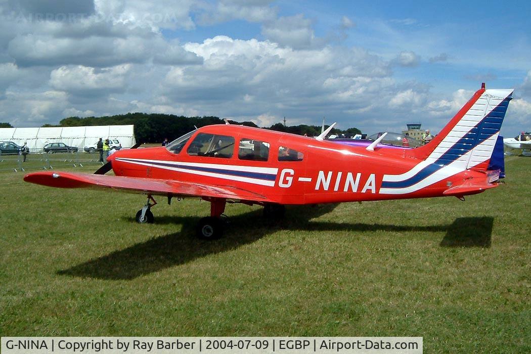 G-NINA, 1977 Piper PA-28-161 Cherokee Warrior II C/N 28-7716162, Piper PA-28-161 Cherokee Warrior II [28-7716162] Kemble~G 09/07/2004. Seen at the Kemble PFA 2004.