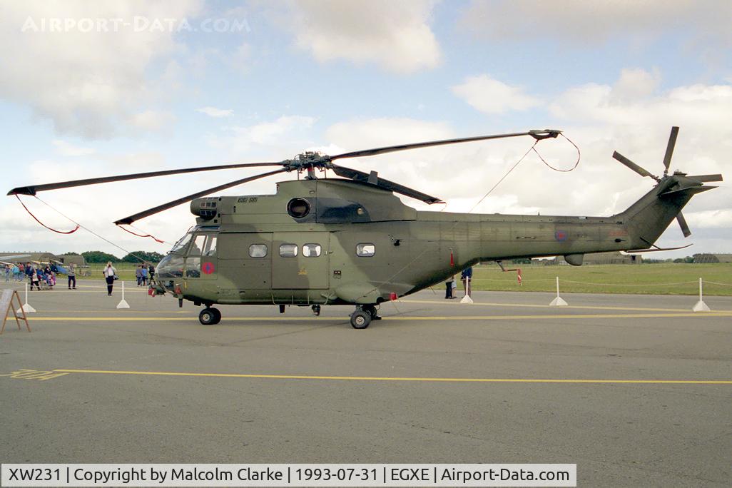 XW231, 1972 Westland Puma HC.1 C/N 1195, Westland SA-330E Puma HC1. From RAF No 33 Sqn, Odiham at RAF Leeming's Air Fair in 1993.