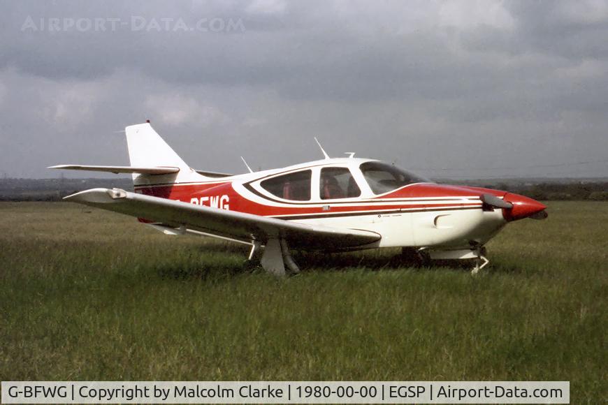 G-BFWG, 1975 Rockwell International 112 Commander C/N 345, Rockwell Commander 112 at Peterborough Sibson in 1980.
