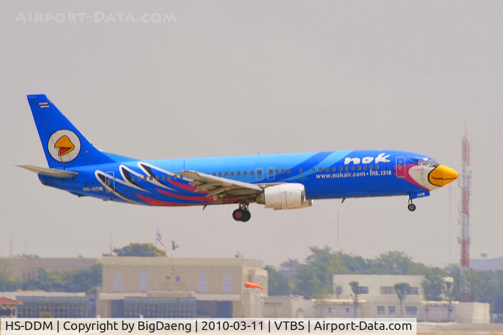 HS-DDM, 1992 Boeing 737-4Y0 C/N 26065, On more photo on final ... runway 21R @ Donmueang