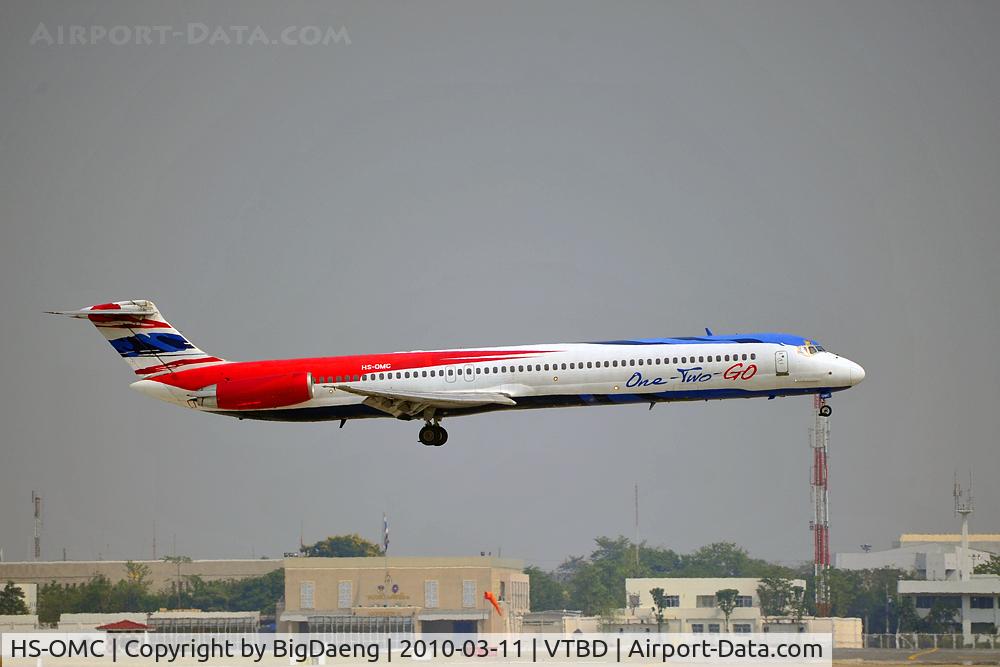 HS-OMC, 1986 McDonnell Douglas MD-82 (DC-9-82) C/N 49479, Landing at Donmueang International Airport on 21R