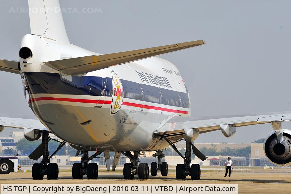 HS-TGP, 1994 Boeing 747-4D7 C/N 26610, Engine started, ready for departure