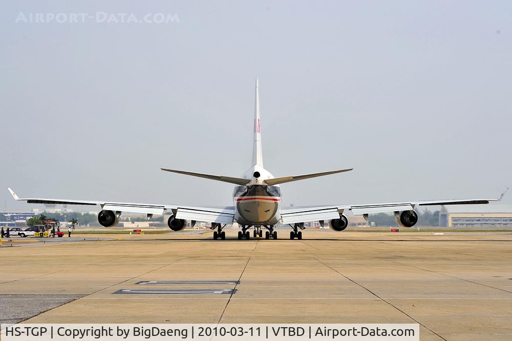 HS-TGP, 1994 Boeing 747-4D7 C/N 26610, Rear view of TG B744, hold short for flight test