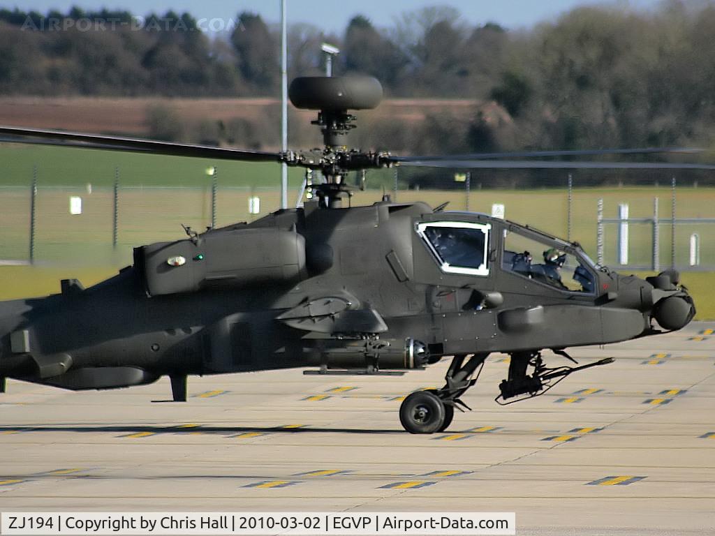 ZJ194, 2005 Westland WAH-64D Apache AH1 C/N WAH.029, Army Air Corps Westland WAH-64 Apache AH1 673 Sqn