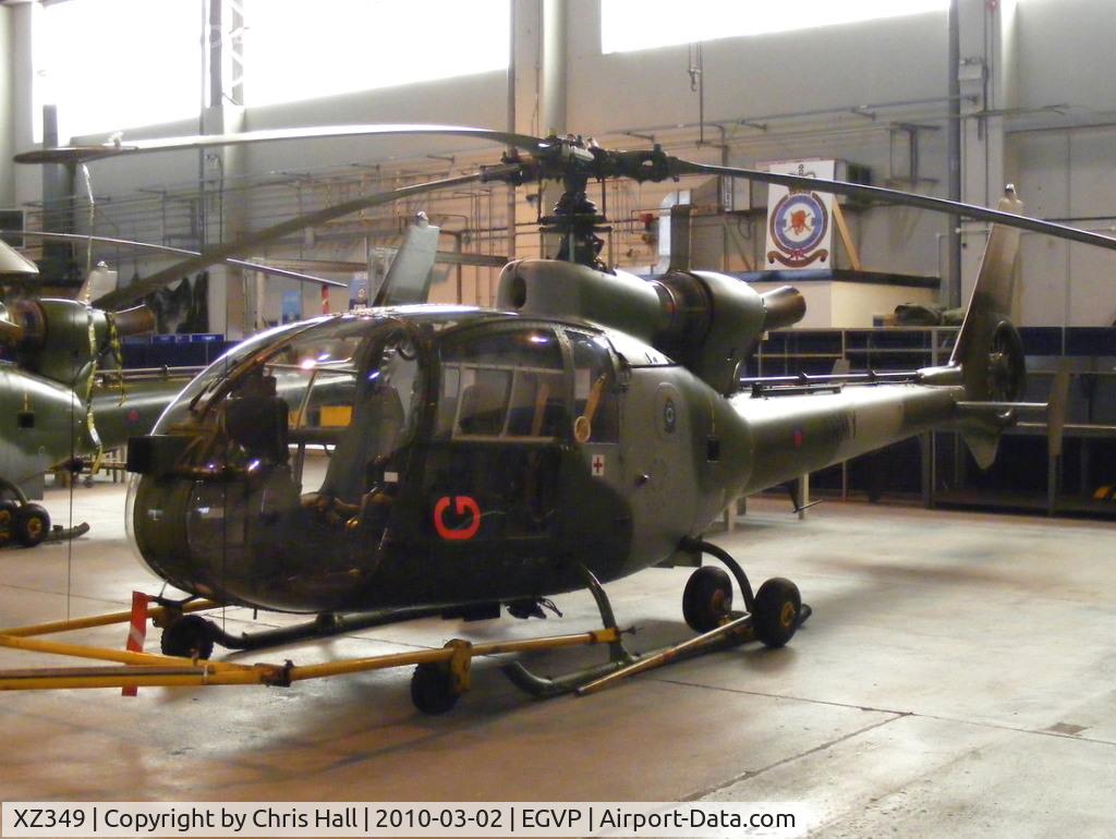 XZ349, 1978 Westland SA-341B Gazelle AH1 C/N 1720, undergoing maintenance with the Gazelle Depth Support Hub