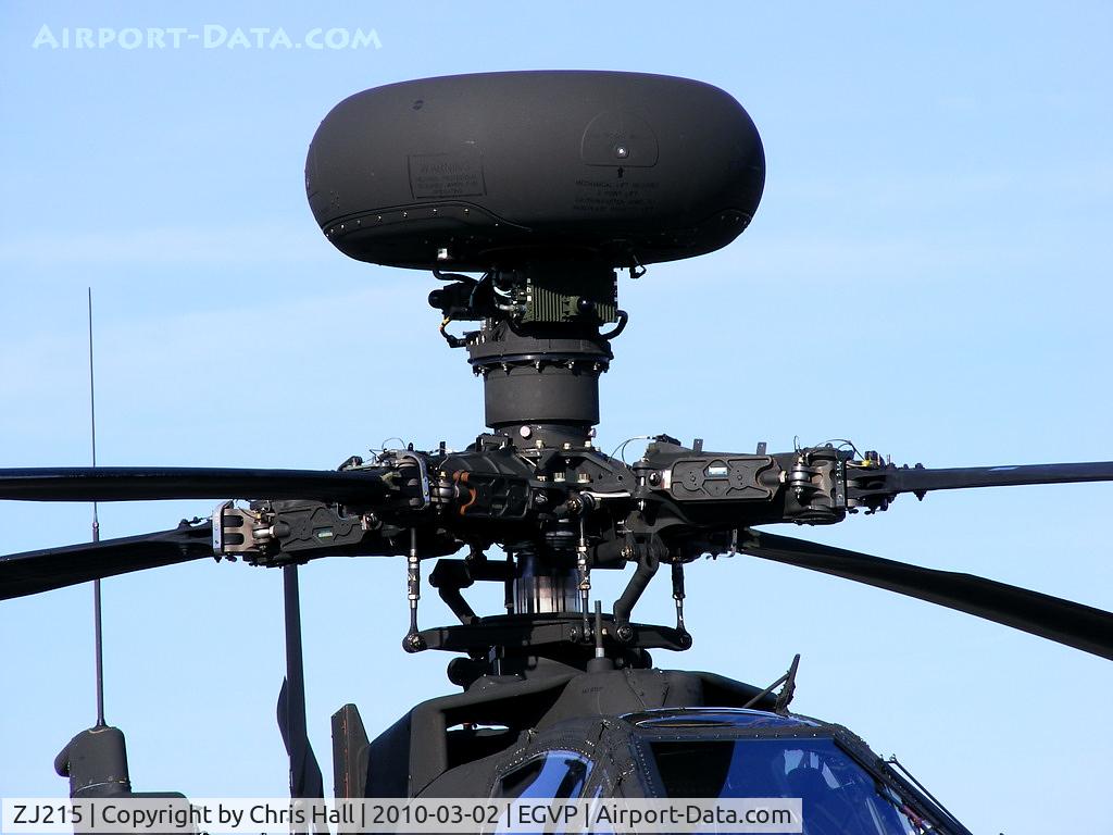 ZJ215, Westland Apache AH.1 C/N WAH.049, The 'Longbow’ radar unit over the rotor hub assembly