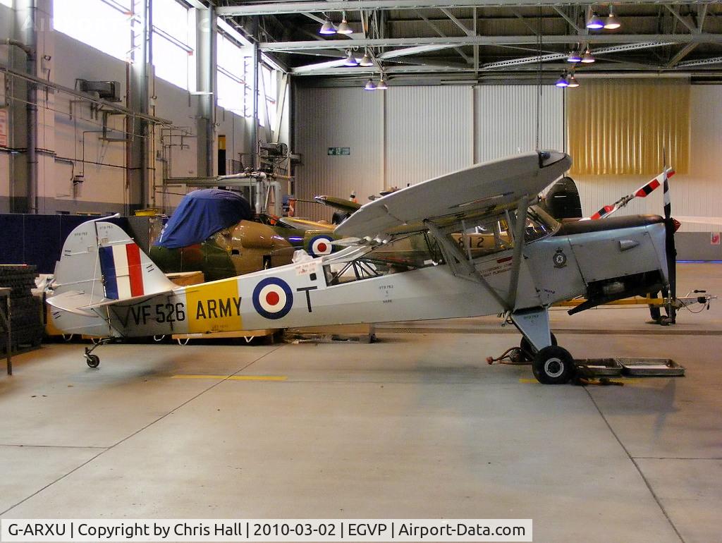 G-ARXU, 1945 Auster 6A Tugmaster (Mod) C/N 2295, wearing its military ID VF526, Army Air Corps Historic Flight