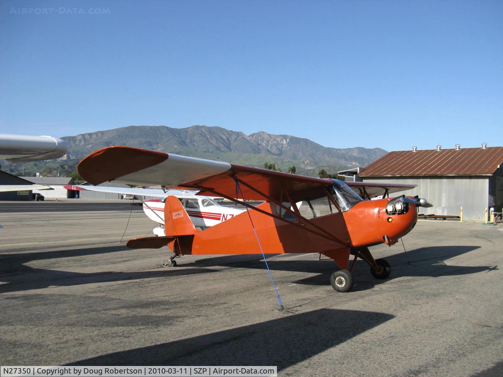 N27350, 1940 Aeronca 60-TF C/N 1630T, 1940 Aeronca 60-TF DEFENDER, Franklin 4AC150-A 60 Hp, quite rare model now, tandem seating trainer, nearly identical to Army O-58/L-3.