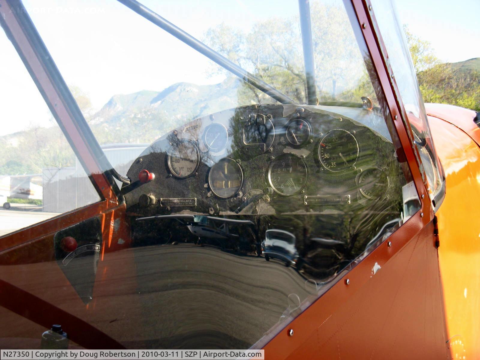 N27350, 1940 Aeronca 60-TF C/N 1630T, 1940 Aeronca 60-TF DEFENDER, Franklin 4AC150-A 60 Hp, quite rare model now, nearly identical to Army O-58/L-3, panel