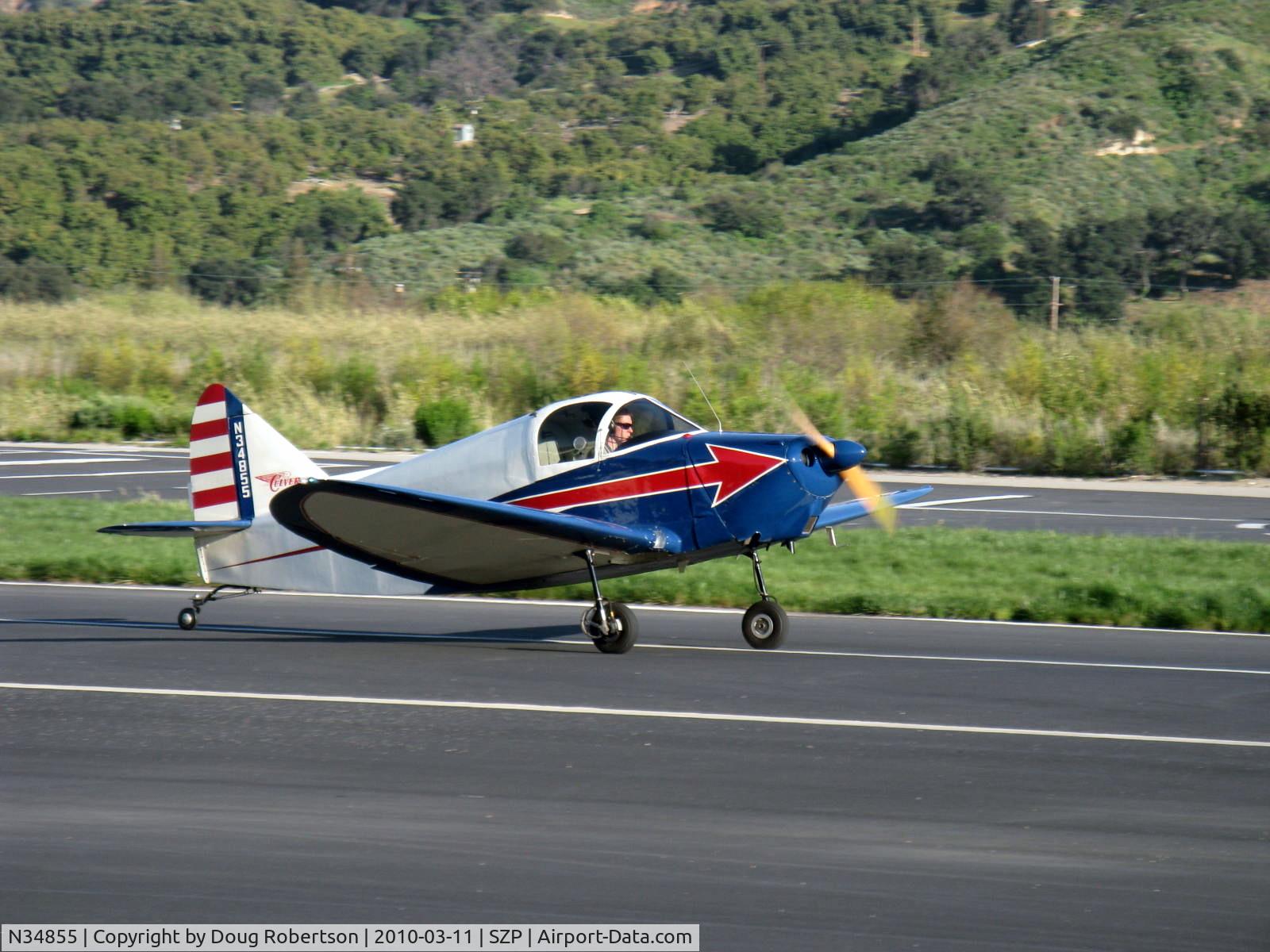 N34855, 1941 Superior Culver LFA C/N 265, 1941 Superior CULVER LFA CADET, Franklin 4AC199D&E 80 Hp, landing roll,  Rwy 22