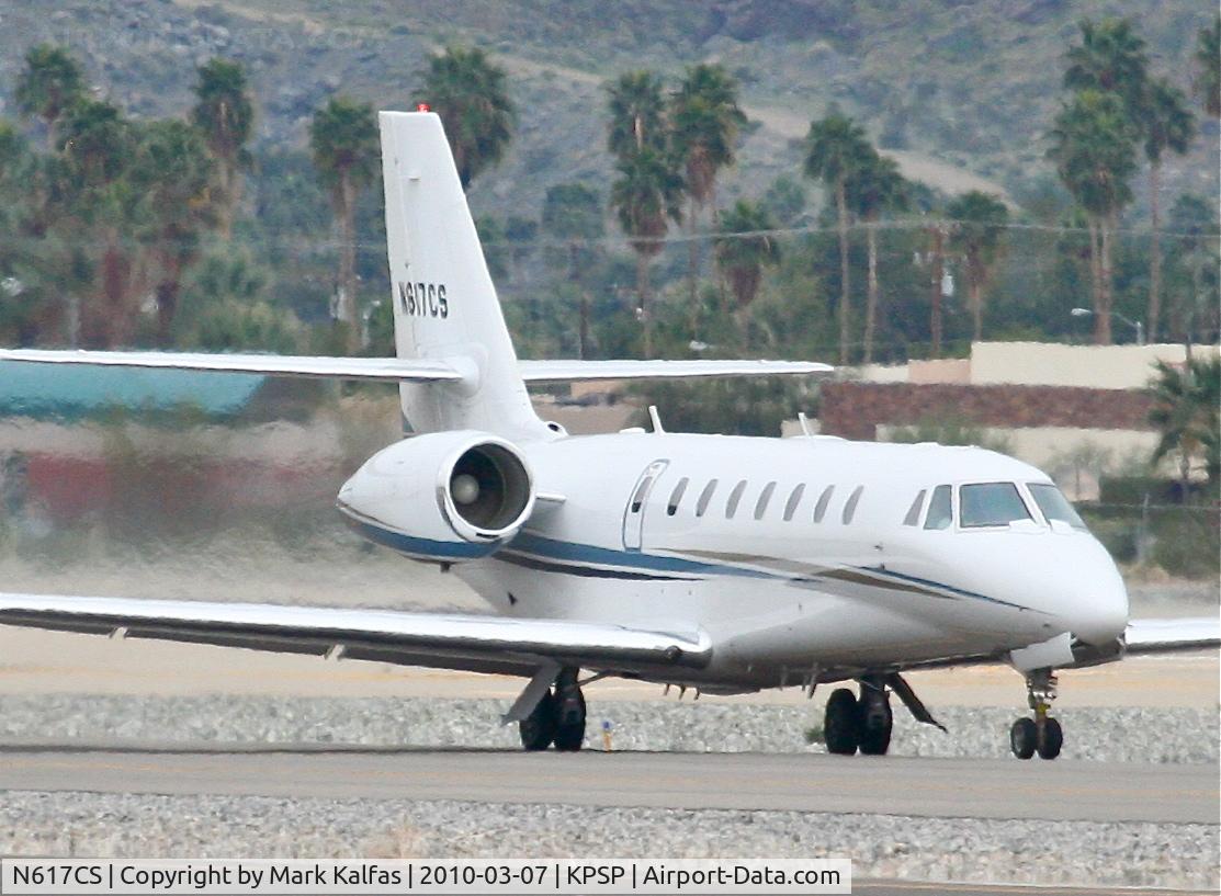 N617CS, 2006 Cessna 680 Citation Sovereign C/N 680-0102, CITATIONSHARES SALES INC, Cessna 680, taxiway Charlie to 13R KPSP.