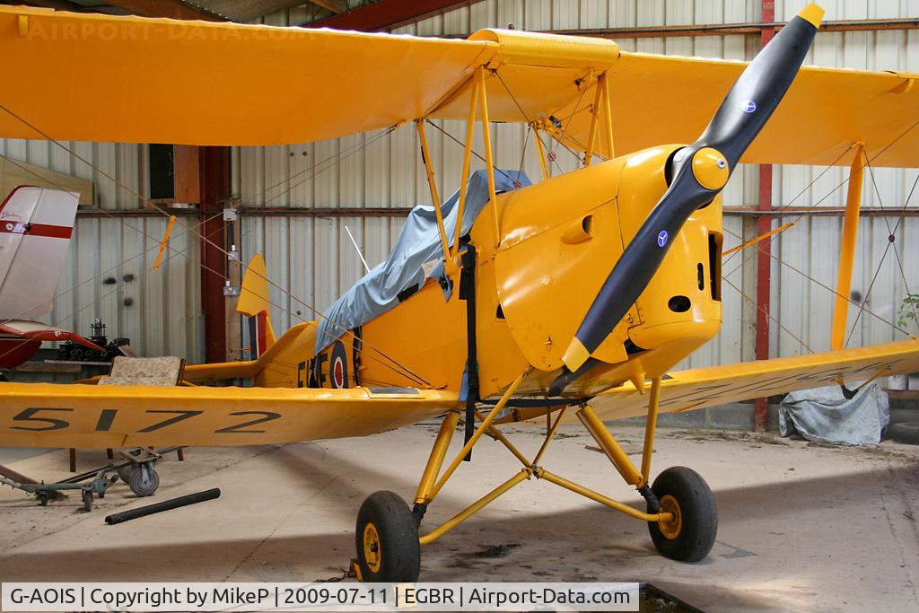 G-AOIS, 1939 De Havilland DH-82A Tiger Moth II C/N 83034, Painted as R-5172 - seen here at Breighton.