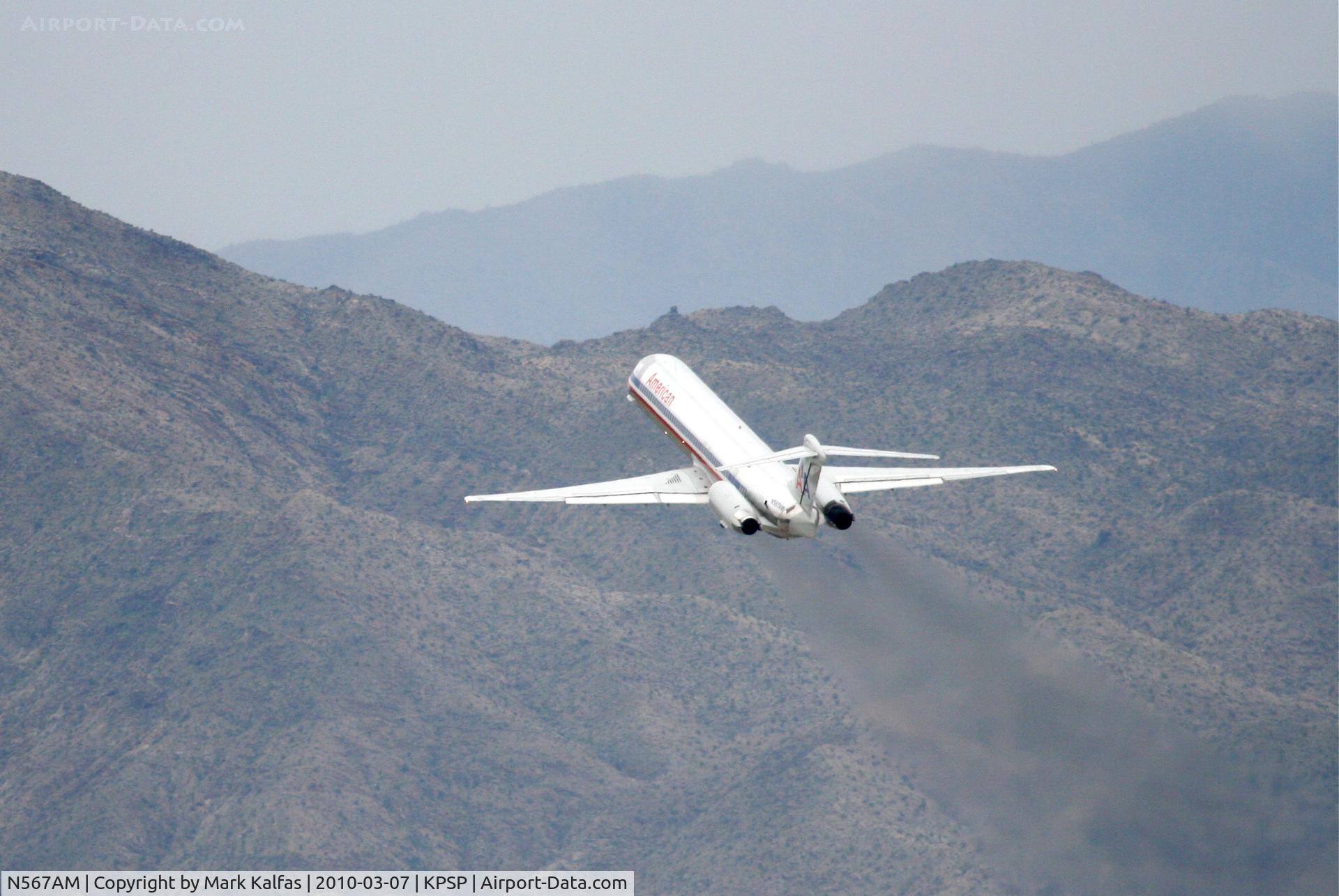 N567AM, 1992 McDonnell Douglas MD-83 (DC-9-83) C/N 53293, American Airlines Mcdonnell Douglas DC-9-83(MD-83), AAL1832 to KORD, 13R departure KPSP.