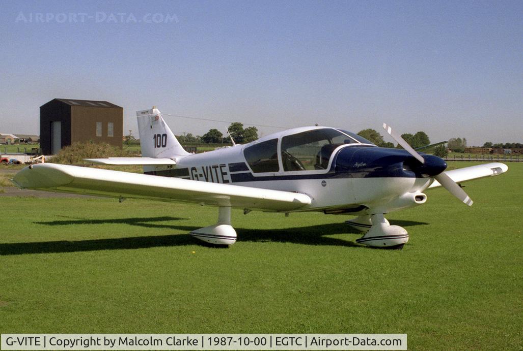 G-VITE, 1978 Robin R-1180T Aiglon Aiglon C/N 219, Robin R-1180T Aiglon at Cranfield Airport in 1987.