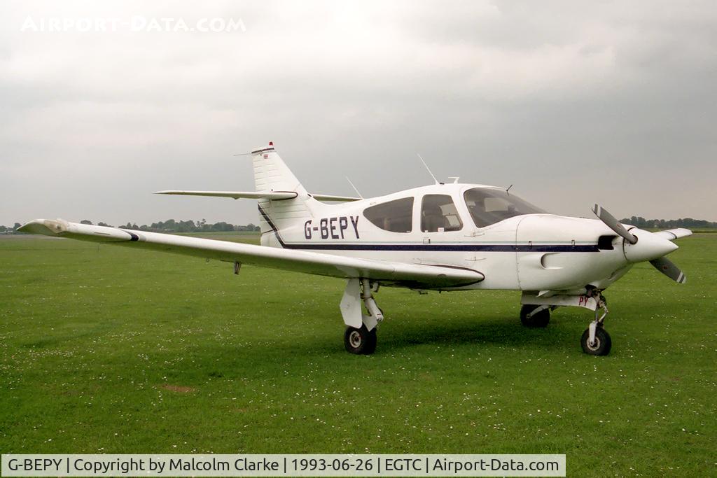 G-BEPY, 1977 Rockwell Commander 112B C/N 524, Rockwell Commander 112B at Cranfield Airport in 1993.