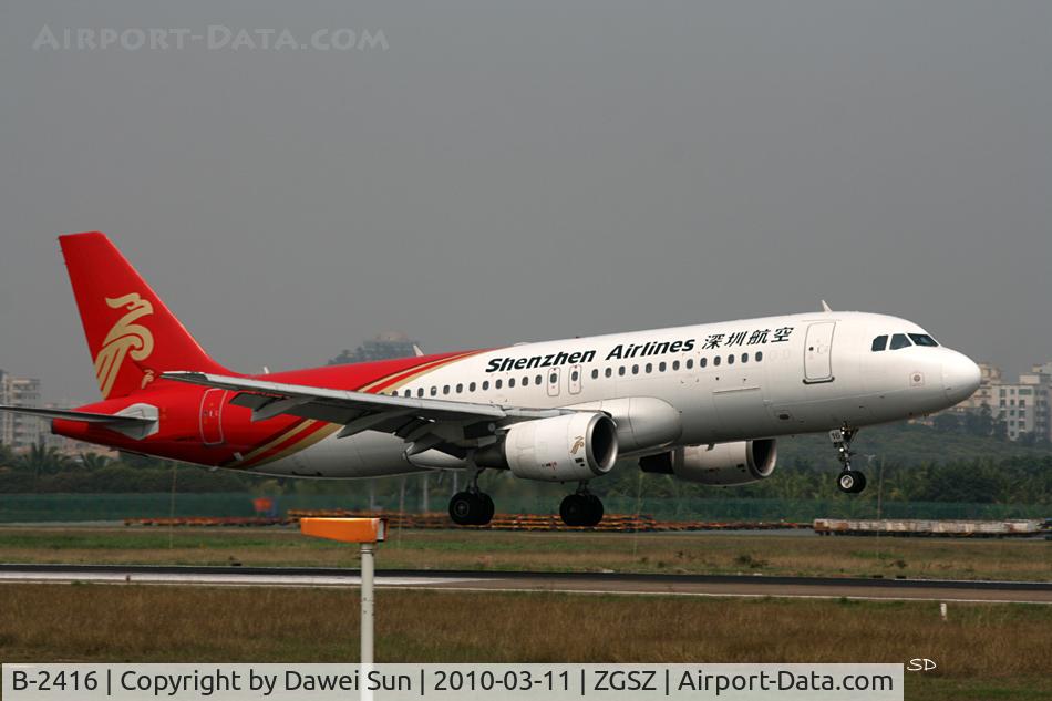 B-2416, 1999 Airbus A320-214 C/N 994, shenzhenair