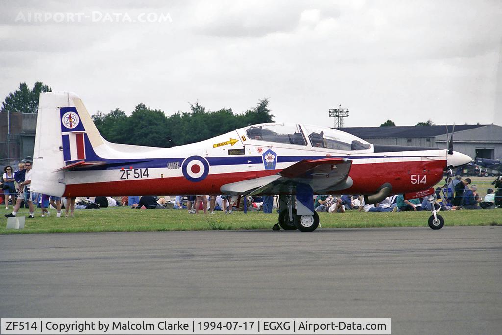 ZF514, 1992 Short S-312 Tucano T1 C/N S158/T129, Short S-312 Tucano T1. From RAF No 1 FTS, Linton on Ouse at the SSAFA Air Display, RAF Church Fenton in 1994.