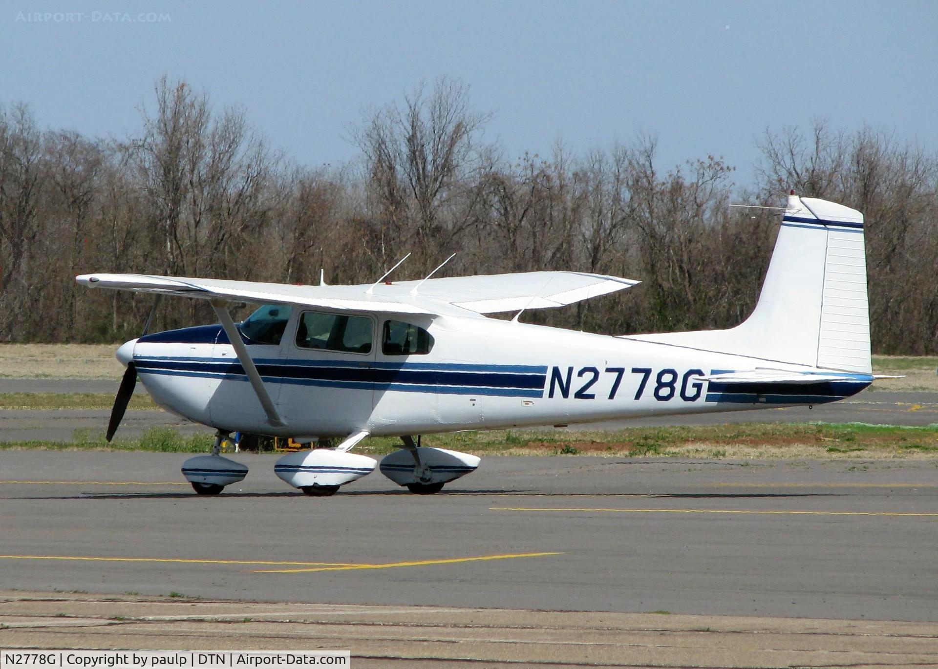N2778G, 1959 Cessna 182B Skylane C/N 52078, Parked at Downtown Shreveport.