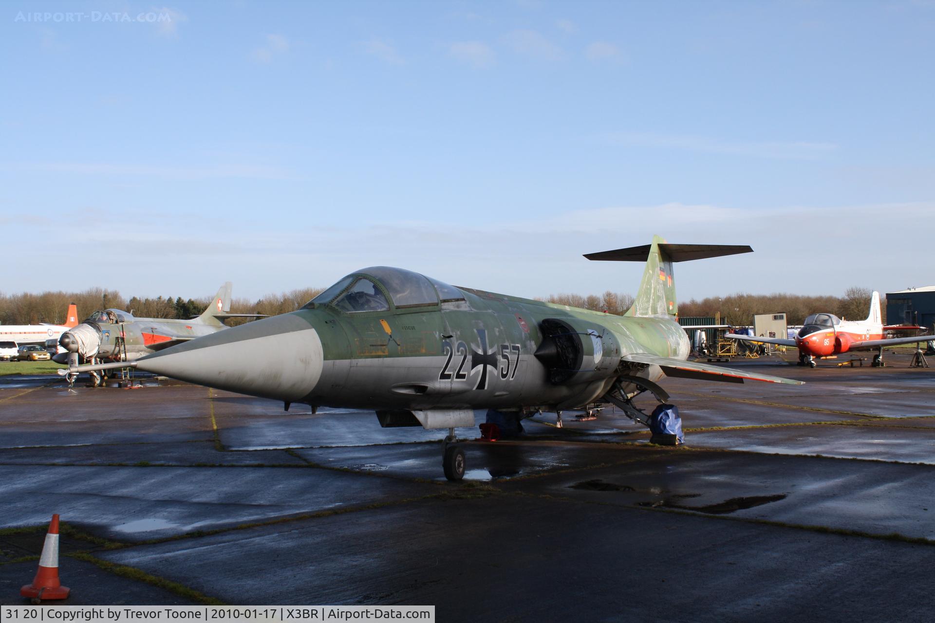 31 20, Lockheed F-104G Starfighter C/N 683-7138, 22+57 F-104G Starfighter c/n 7138 at Bruntingthorpe