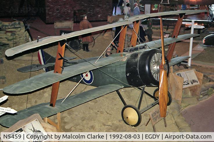 N5459, Sopwith Triplane Replica C/N Not found N5459, Sopwith Triplane (replica) at The Fleet Air Arm Museum, RNAS Yeovilton in 1992.