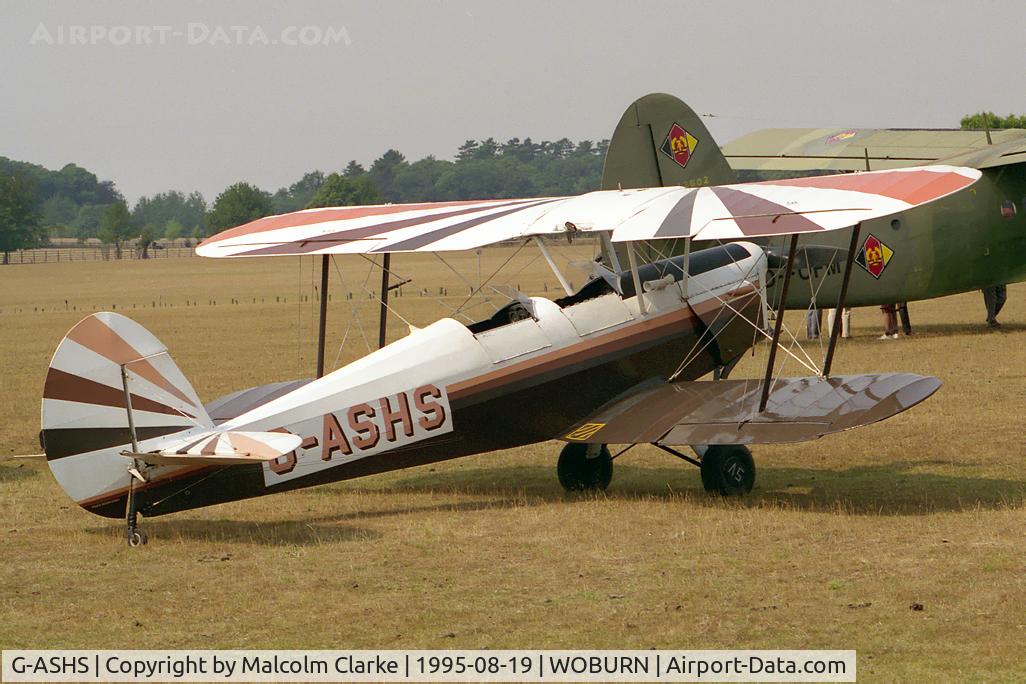 G-ASHS, 1946 Stampe-Vertongen SV-4C(G) C/N 265, Stampe-Vertongen SV-4C at the De Havilland Tiger Moth Rally, Woburn Abbey in 1995.