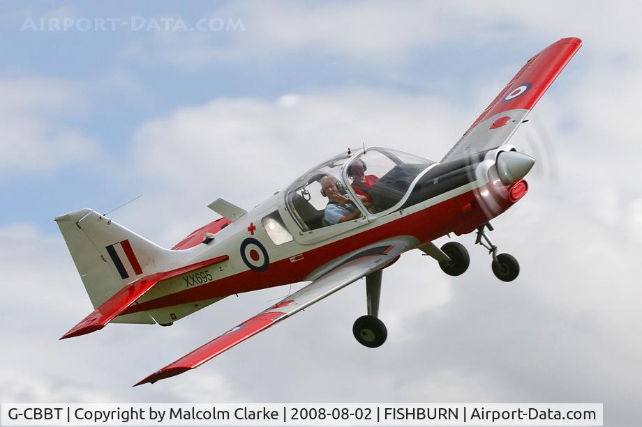 G-CBBT, 1975 Scottish Aviation Bulldog T.1 C/N BH120/344, Scottish Aviation Bulldog T1 at Fishburn Airfield, UK in 2008.