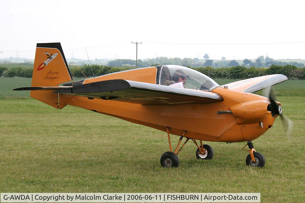 G-AWDA, 1968 Slingsby T.66 Nipper 3 C/N S117, Tipsy T-66 Nipper 3 at Fishburn Airfield, UK in 2006.