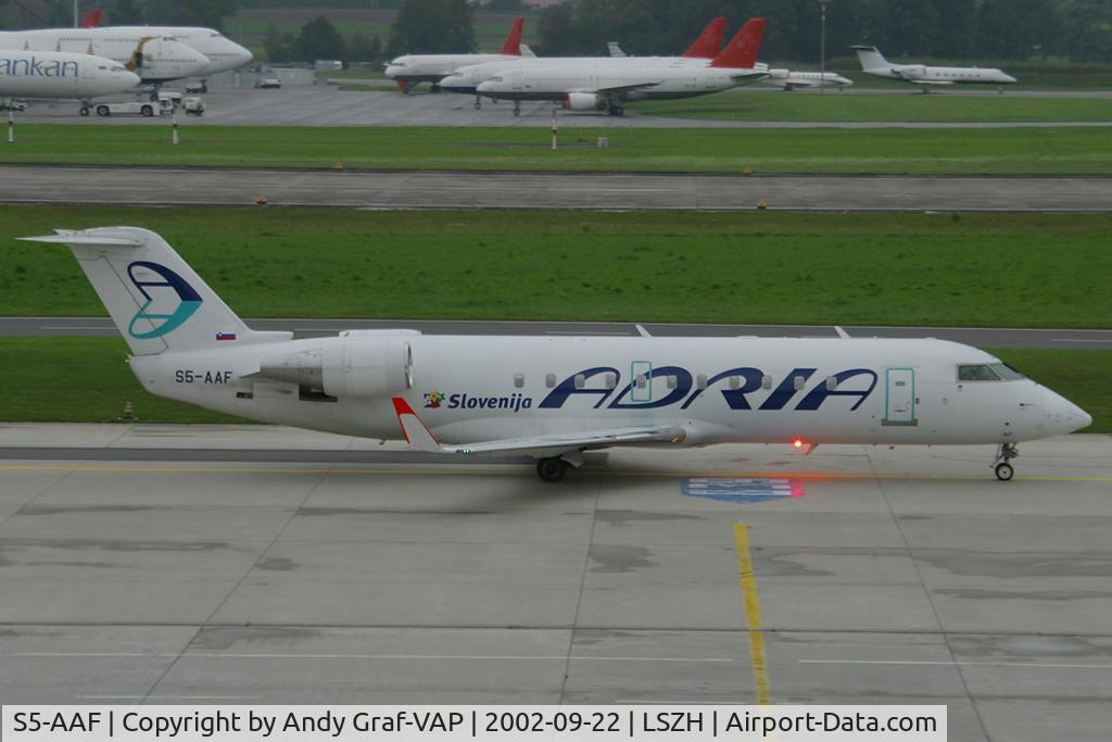 S5-AAF, 1998 Canadair CRJ-200LR (CL-600-2B19) C/N 7272, Adria Airways CRJ