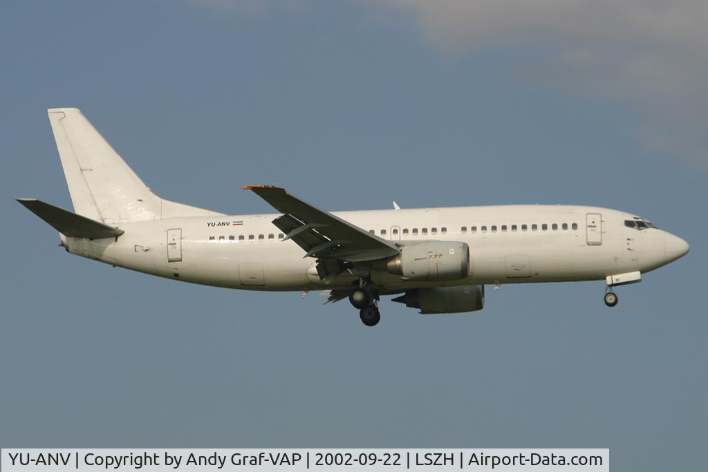 YU-ANV, 1988 Boeing 737-3H9 C/N 24140, JAT 737-300
