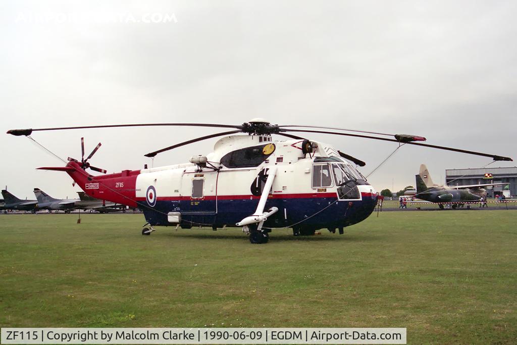 ZF115, 1985 Westland Sea King HC.4 C/N WA960, Westland Sea King Mk4X. From MoD(PE) at the Battle of Britain Airshow, A&AEE, Boscombe Down in 1990.