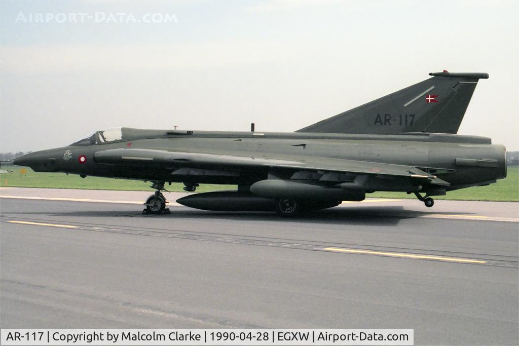 AR-117, 1971 Saab RF-35 Draken C/N 35-1117, Saab RF-35 Draken at RAF Waddington in 1990.