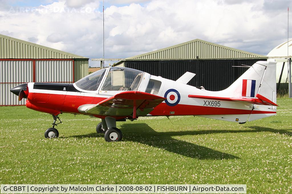 G-CBBT, 1975 Scottish Aviation Bulldog T.1 C/N BH120/344, Scottish Aviation Bulldog T1 at Fishburn Airfield in 2008.