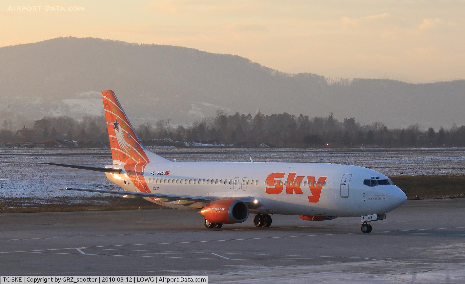 TC-SKE, 1992 Boeing 737-4Q8 C/N 25163, Sky 734