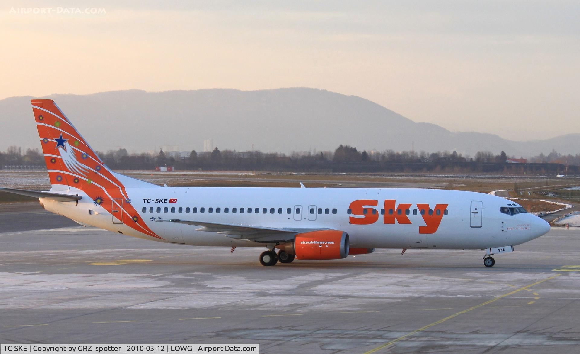 TC-SKE, 1992 Boeing 737-4Q8 C/N 25163, Sky 734
