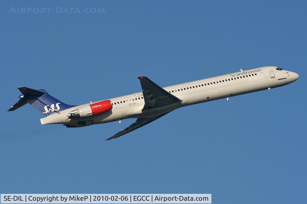 SE-DIL, 1989 McDonnell Douglas MD-82 (DC-9-82) C/N 49913, Climbing away from Runway 05L.