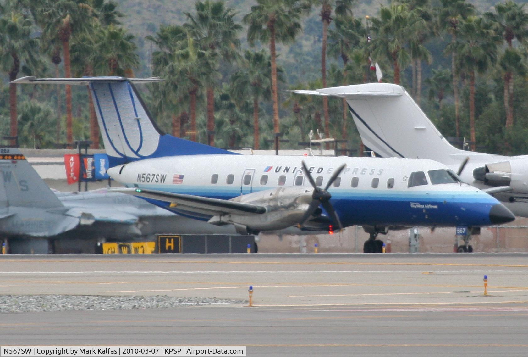 N567SW, 1998 Embraer EMB-120ER Brasilia C/N 120342, SkyWest Embraer EMB-120ER, N567SW, SKW6283 on taxiway Whiskey to RWY 31R for a trip to KLAS.