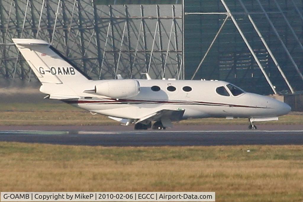 G-OAMB, 2007 Cessna 510 Citation Mustang Citation Mustang C/N 510-0050, Vacating Runway 05L.