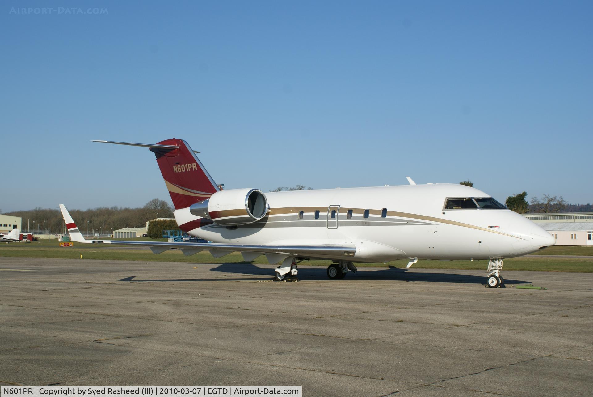N601PR, 1985 Canadair CL-600-2A12 Challenger 601 C/N 3045, on ground Dunsfold aerodrome prior to departing for the USA