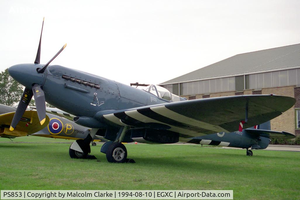 PS853, 1945 Supermarine 389 Spitfire PR.XIX C/N 6S/594677, Supermarine 389 Spitfire PR19. From the RAF's Battle of Britain Memorial Flight and seen at RAF Coningsby's Photocall 94.