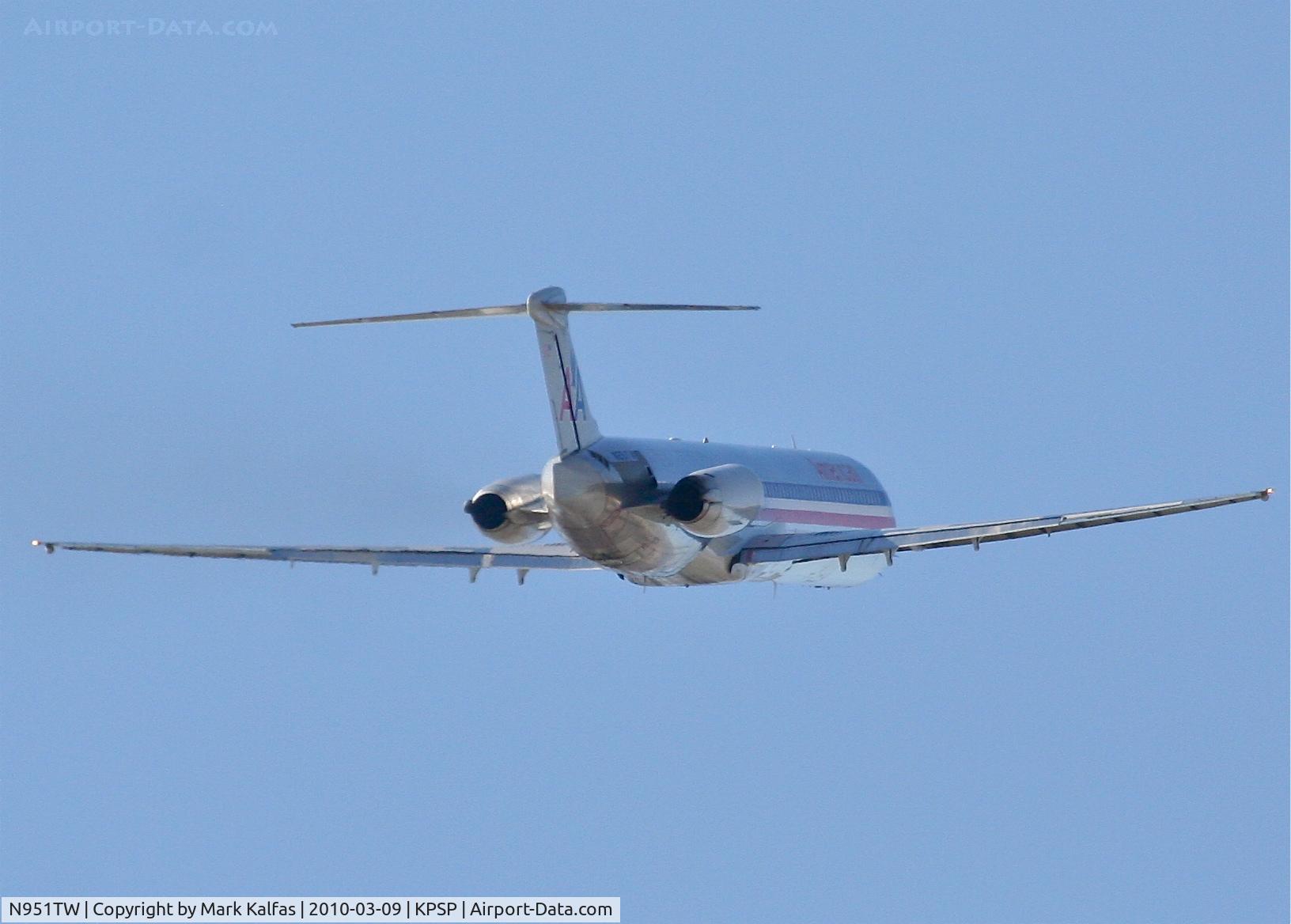 N951TW, 1996 McDonnell Douglas MD-83 (DC-9-83) C/N 53470, American Airlines Mcdonnell Douglas DC-9-83(MD-83), AAL1832 to KORD, 31L departure KPSP.