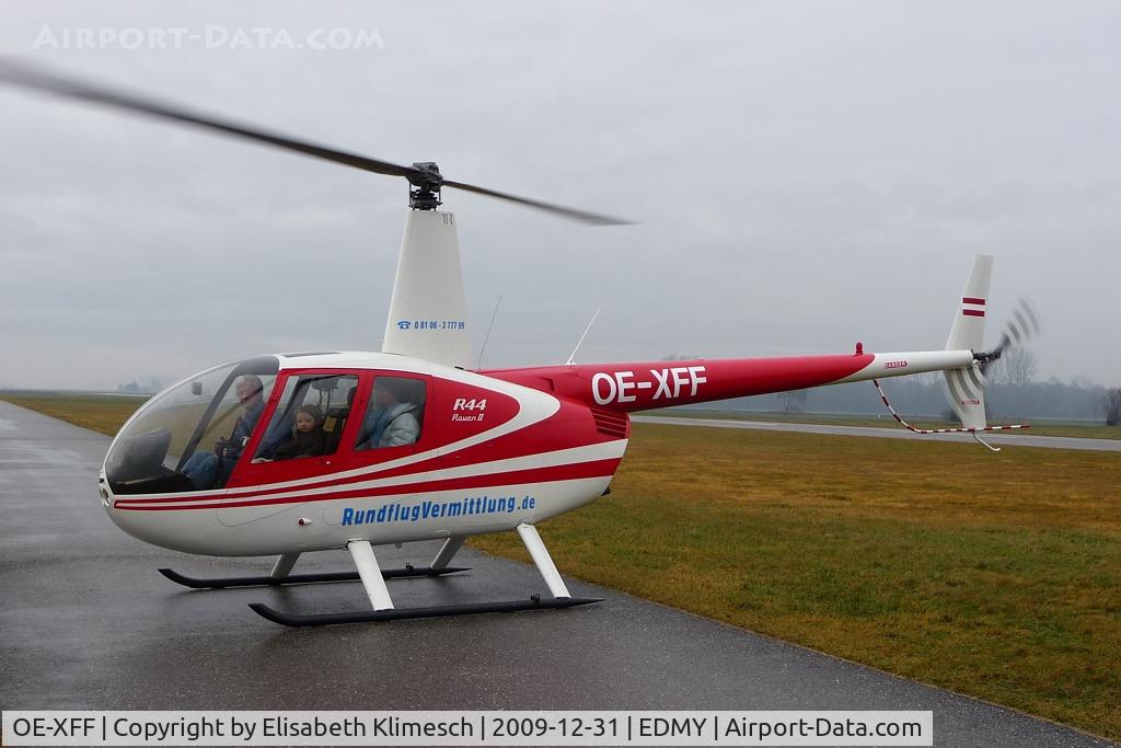 OE-XFF, Robinson R44 II C/N 10744, at Muehldorf Airfield (EDMY)