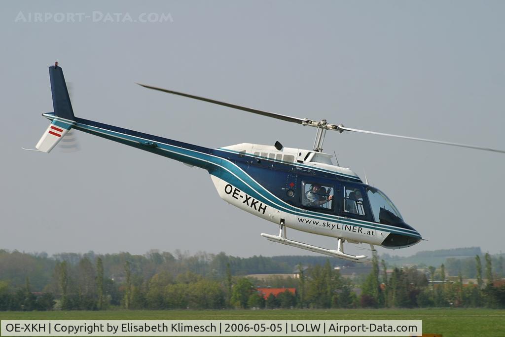 OE-XKH, Bell 206B C/N 3814, at Wels airfield (LOLW)